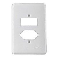 Placa Conjunto Ilumi Stylus Branco 4X2 - 1 Interruptor + 1 Tomada - 20420