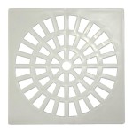 Grelha Plastica Quadrada Branca Herc 15X15Cm - 2284 - Kit C/6 Peças