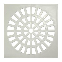 Grelha Plastica Quadrada Branca Herc 15X15Cm - 2284 - Kit C/6 Peca