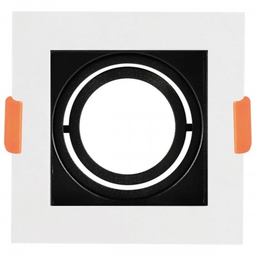 Spot Para Lampada Dicroica Black+Decker Decor Quadrado Mr16 Branco Com Preto - Bds3-0007