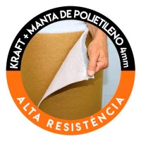 Papelao Salva Piso Salvabras 100Cm X 25M - Papel Kraft Com Plastico Bolha De Alta Resistencia