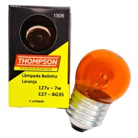 Lampada Bolinha Thompson 7Wx127V Laranja - Kit C/10 Peca
