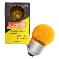 Lampada Bolinha Thompson 7Wx220V Amarela - Kit C/10 Peca