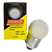 Lampada Bolinha Thompson 7Wx220V Leitosa - Kit C/10 Peca