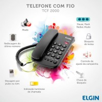 Telefone Elgin - Tcf2000 Preto
