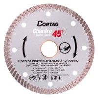 Disco Diamantado Cortag Turbo Chanfro 45º - 115Mm X 22,2Mm - 61907