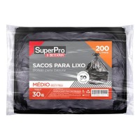 Saco Lixo Superpro 200L - 90X115Cm Preto Com 50 Pecas