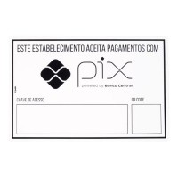 Placa Look 20X30Cm (Aceitamos Pix) - Kit C/5 Peca