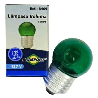 Lampada Bolinha Brasfort 7Wx127V. Verde - Kit C/25 Peca