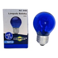 Lampada Colorida Brasfort 15Wx127V. Azul - Kit C/25 Peca