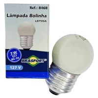 Lampada Bolinha Brasfort 7Wx127V. Leitosa - Kit C/25 Peca