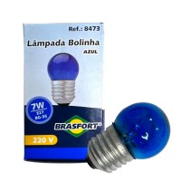 Lampada Bolinha Brasfort 7Wx220V. Azul - Kit C/25 Peca