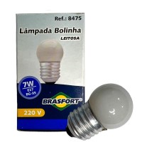 Lampada Bolinha Brasfort 7Wx220V. Leitosa - Kit C/25 Peca