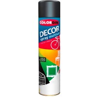 Spray Colorgin Decor Preto Brilhante 360Ml 8701