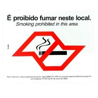 Placa Look 20X25Cm (Proibido Fumar Conforme Lei) - Kit C/5 Peca