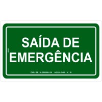 Placa Look 15X25Cm (Saida De Emergencia) - Kit C/5 Peca