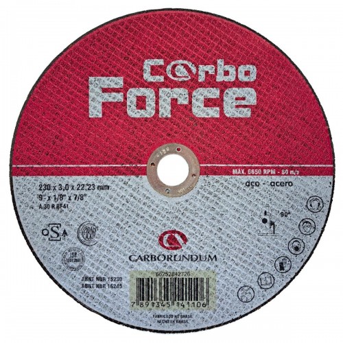Disco Corte Ferro Carborundum 9''X1/8''X7/8''- 2 Telas