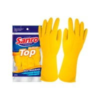 Luva Sanro Forrada Top Amarela .G - Kit C/10 PR