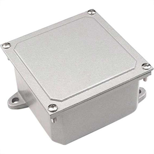 Caixa Passagem Aluminio Nat.10X10X06 Stamp. Caixa Passagem Aluminio Nat.10X10X06 Stamp.