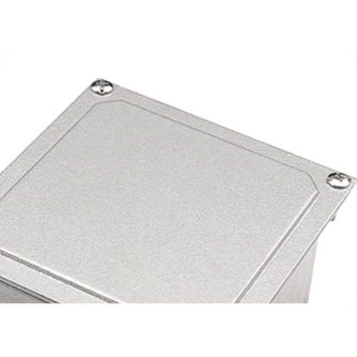 Caixa Passagem Aluminio Nat.10X10X06 Stamp. Caixa Passagem Aluminio Nat.10X10X06 Stamp.