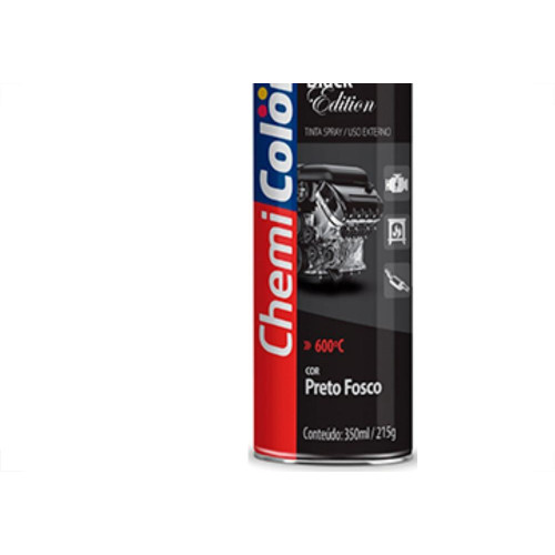 Spray Chemicolor Alta Temp.Preto Fosco 350M