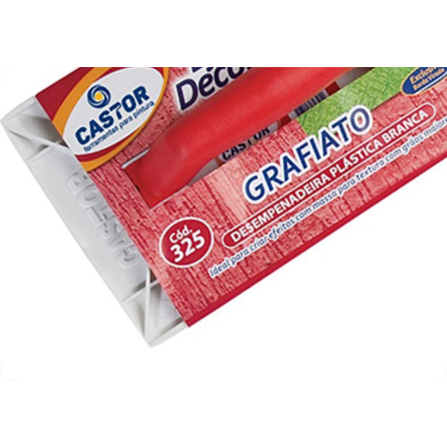 Desempenadeira Pvc Castor Branco Textura 15X26 325
