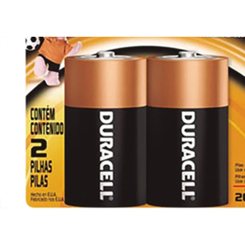 Pilha Alcalina Duracell Grande D C/2
