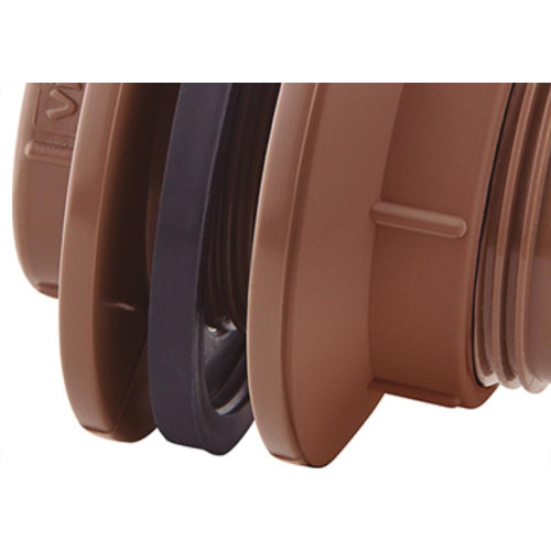 Adaptador  C/Flange Pvc Viqua 3/4 Marrom - Kit C/5 Unidades