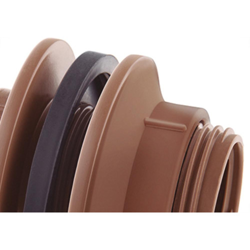 Adaptador  C/Flange Pvc Viqua 3/4 Marrom - Kit C/5 Unidades