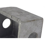 Caixinha Piso 4X4 Aluminio Baixa 3/4 2Saidas