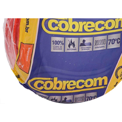 Fio Cabo Auto Cobrecom 10.00 Vermelho