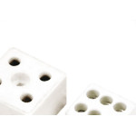Conector Foxlux Porcelana 16Mm Bif - Kit C/50 Unidades