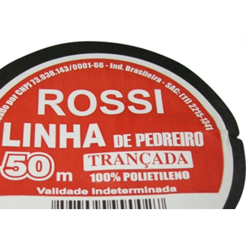 Linha Pedreiro Rossi Trançada C/ 50Mt - Kit C/12 Unidades