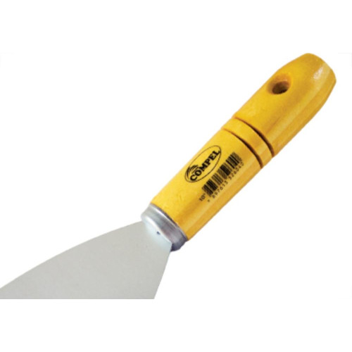 Espatula Compel Aco 10 C/Cabo Madeira - Kit C/6 Unidades