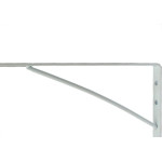 Cantoneira Mao Francesa Thompson Leve Branco 20Cm - Kit C/12 Unidades