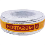 Fio Coaxial Rg59 Branco 67% Megatron 100Mt