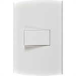 Conjunto Peesa Alfa 1502B 1 Interruptor Paralelo Branco