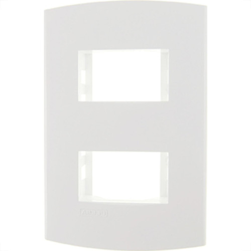 Espelho Placa Peesa Alfa P1504 4X2 2Modulo Dist.Branco