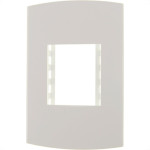 Kit C/4 - Espelho Placa Peesa Alfa P1505 4X2 2Modulo Branco