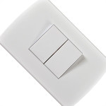 Conjunto Peesa Alfa 1505A 2 interruptores Simples Branco