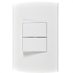 Conjunto Peesa Alfa 1505B 2 interruptores Paralelo Branco