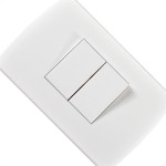 Conjunto Peesa Alfa 1505B 2 interruptores Paralelo Branco