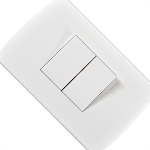 Conjunto Peesa Alfa 1505B 2 interruptores Paralelo Branco