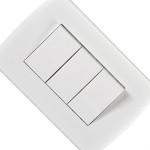 Conjunto Peesa Alfa 1507B 3 interruptores Paralelo Branco