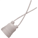 Soquete C/Rabicho Foxlux Branco 43.01Tb - Kit C/50 Unidades
