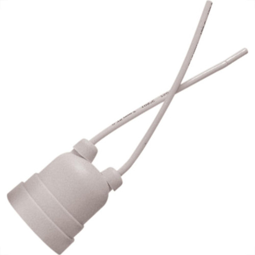 Soquete C/Rabicho Foxlux Branco 43.01Tb - Kit C/50 Unidades