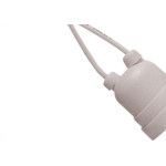 Soquete C/Rabicho Foxlux Branco 43.01Tb - Kit C/50 Unidades