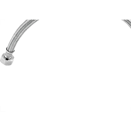 Engate Cromado Flex Higiban 40Cm Malha Inox