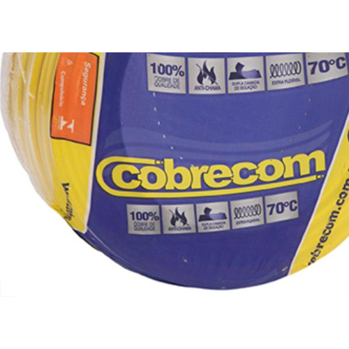 Fio Cabo Auto Cobrecom 100mts 1,5mm Amarelo