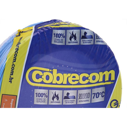 Fio Cabo Auto Cobrecom 100mts 1,5mm Azul